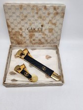 Vintage Gucci Cigar Cutter Set – Donatus Solingen – Leather Wrapped – Boxed