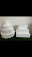 Polystyrene cake dummy / dummies set - both round and square
