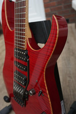 Ibanez J Custom RG8570 Electric Guitar In Deep Red AAAAA Flamed Top
