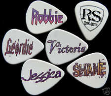 12 PERSONALISED CUSTOM PLECTRUMS PICKS electric or acoustic guitar