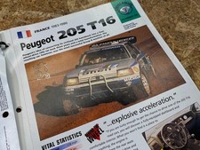 Peugeot 205 T16 Booklet RARE COLLECTOR'S 1983-1986
