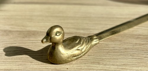 Vintage solid brass duck - vintage,