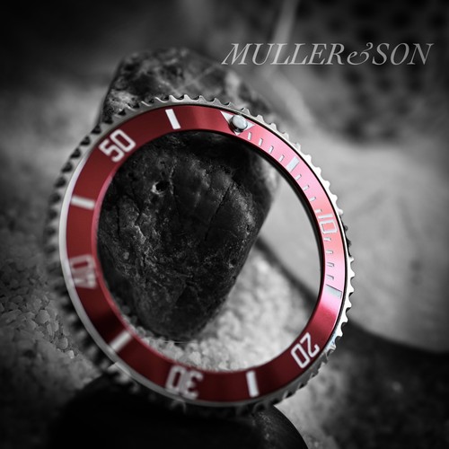 Sub style bezel deep - +, red