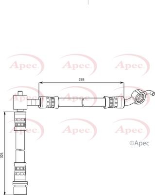 Apec hos4086 brake hose - apec, rear