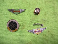 YAMAHA SUZUKI KAWASAKI SUNBEAM, LAPEL BADGES, ORIGINAL VINTAGE