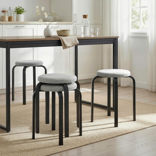 Homcom stackable stools modern - homcom,