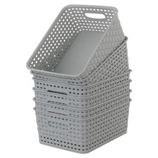6 Pack Plastic Rattan Storage