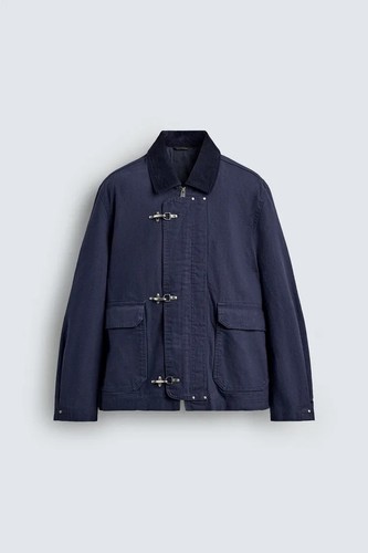 Zara mens contrast collar - contrast,