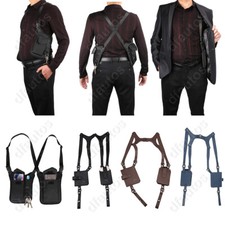 Men's leather shoulder holster