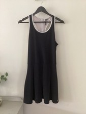 Ladies Sweaty Betty Black & White Tennis Dress, UK Size L, Very Good Condition
