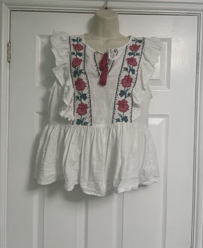Embroidered top sleeveless - embroidered,
