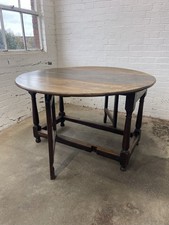 George II Fine Oak Quarter Sawn 1730’s Yorkshire Gate Leg Dining Table