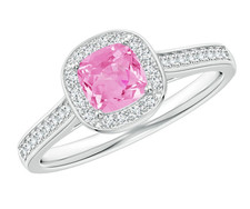 14k Solid Gold Pink Sapphire &