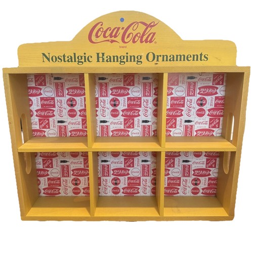 Coca cola wood crate ornament - crate,