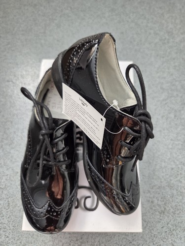 Girls black patent - patent, leather