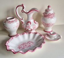 Vintage Pink & White Jug Vase