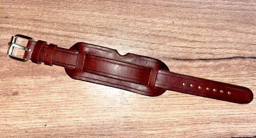 18mm dark brown - , leather