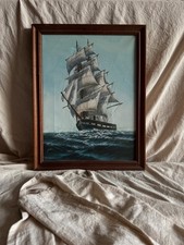 Vintage Maritime Oil Painting