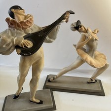 Art deco pierrot minstrel and - art,