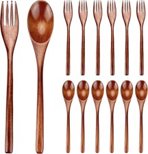 12 Pieces Wooden Forks and