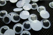 200 Googly Wiggly Wobbly Eyes Black 7mm 10mm 15mm Mixed pack sizes