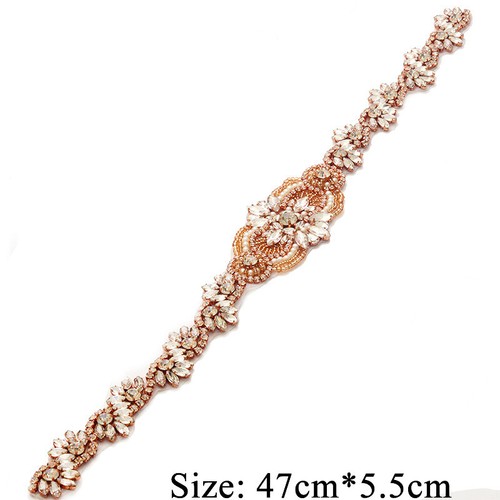 Rhinestone floral wedding belt - rhinestone,
