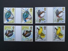 British Wild Birds Stamps, Gutter Pairs, 1980 SG 1109/1112 Set MNH