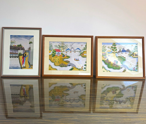 Set asian framed - set,
