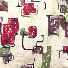 Mid Century Modern Barkcloth 3
