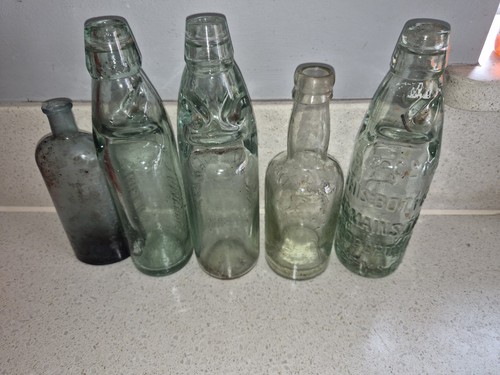 Old codd bottles job - old, lot