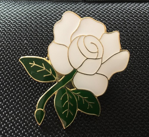 Yorkshire rose enamel pin - rose,