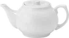 Teapot, 15oz White Porcelain Teapot, Pure White, Crockery