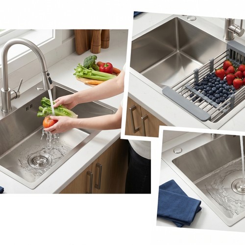 Large single bowl kitchen - bowl,