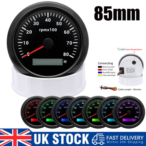 85mm waterproof tachometer - waterproof,
