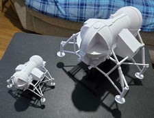 SHADO UFO Moon Mobile (Half Size) - 3D Printed In White and Ready for Painting