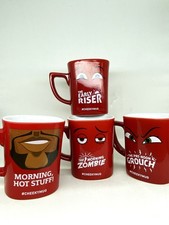 4 x Red Nescafe Mug Genuine