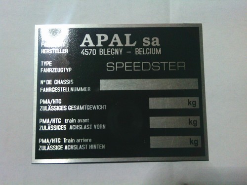 Type plate apal - plate,