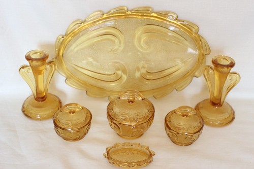 Art deco amber - art, glass