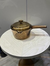 Saucepan & Lid Pourer Smoked Glass Pyrex Visions Corning 1 L Vintage 