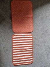 2 Laura Ashley vintage cotton placemats great cond floral teracotta & stripe