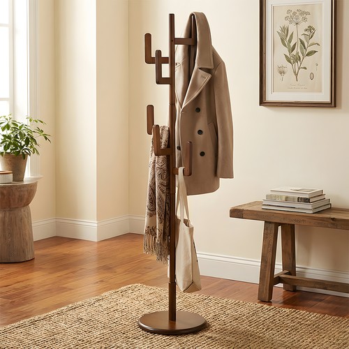 Wooden hat coat stand western - hat,