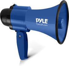 Pyle 30W Megaphone Speaker with Microphone, Loud Bullhorn Megaphones 
