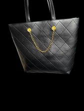 Chanel VIP Free Makeup Gift Tote Shoulder Large Logo Bag Black