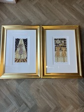 2x Helen Rhodes Signed Limited Edition Print  21/250 Cats Framed 40x 54 Cm