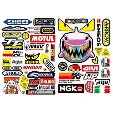 61x Stickers 2 A4 Sheets -