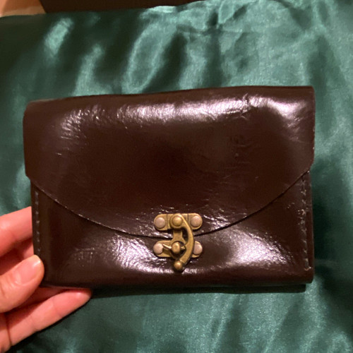 Genuine leather belt - belt, pouch