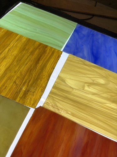 Stained glass opaque offcut - stained,