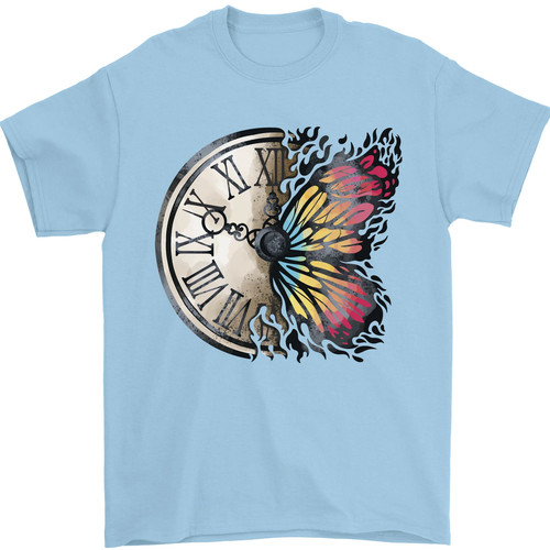 Butterfly clock mens shirt - clock,