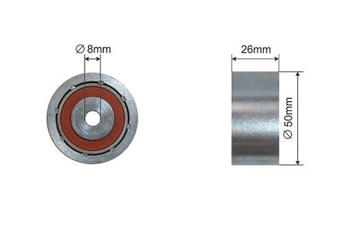 Pulley roller belt tensioner - roller,