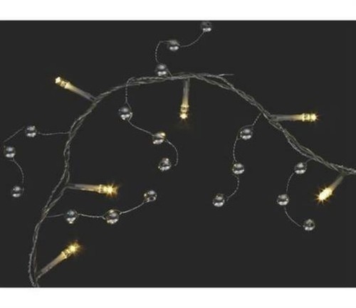 Silver beaded garland fairy - silver,